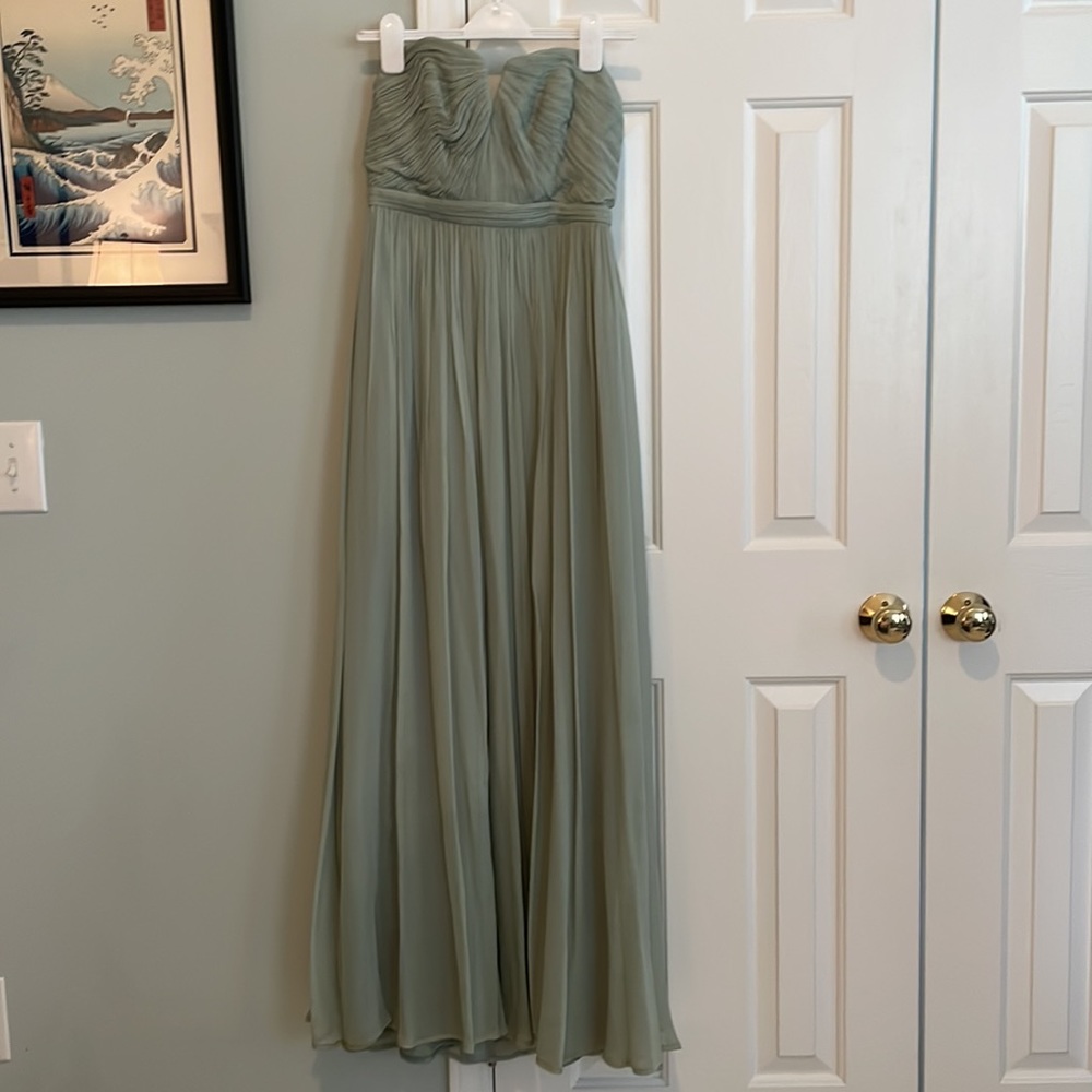 Jcrew Silk Chiffon Sage Bridesmaid or Wedding Guest Dress